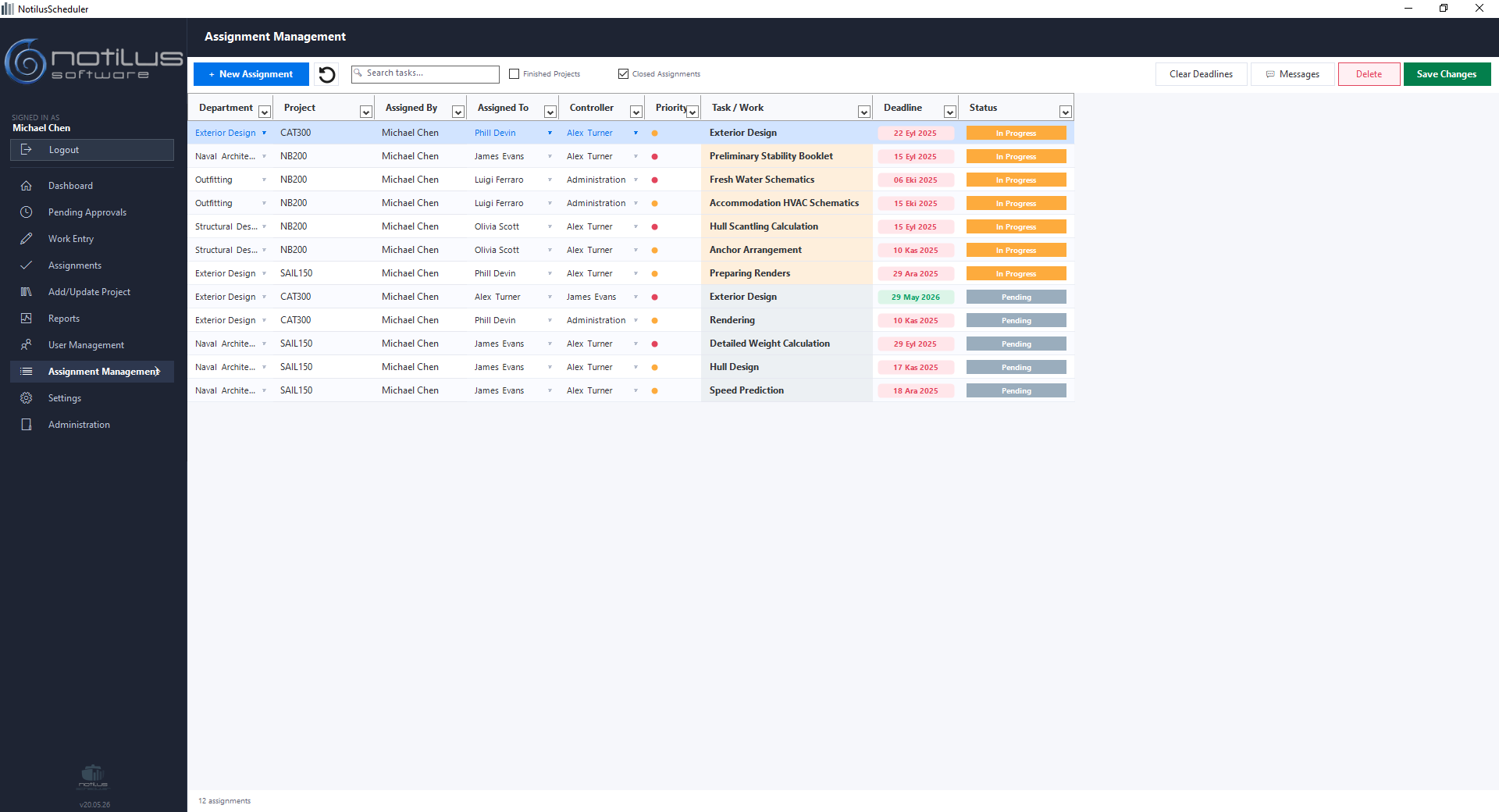 Assignment management